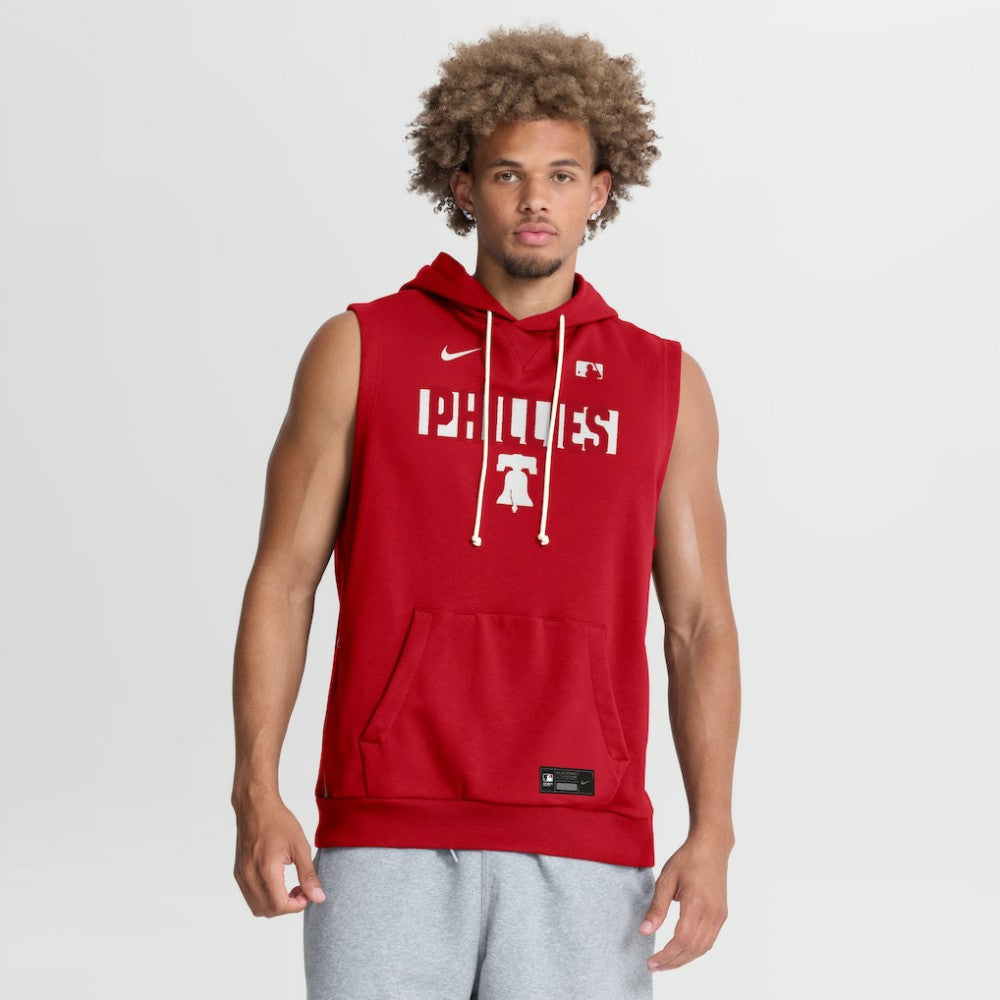 Philadelphia Phillies Authentic Collection Standard Issue Dri-FIT Sleeveless Hoodie - Red | Nike