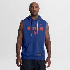 New York Mets Authentic Collection Standard Issue Dri-FIT Sleeveless Hoodie - Royal | Nike