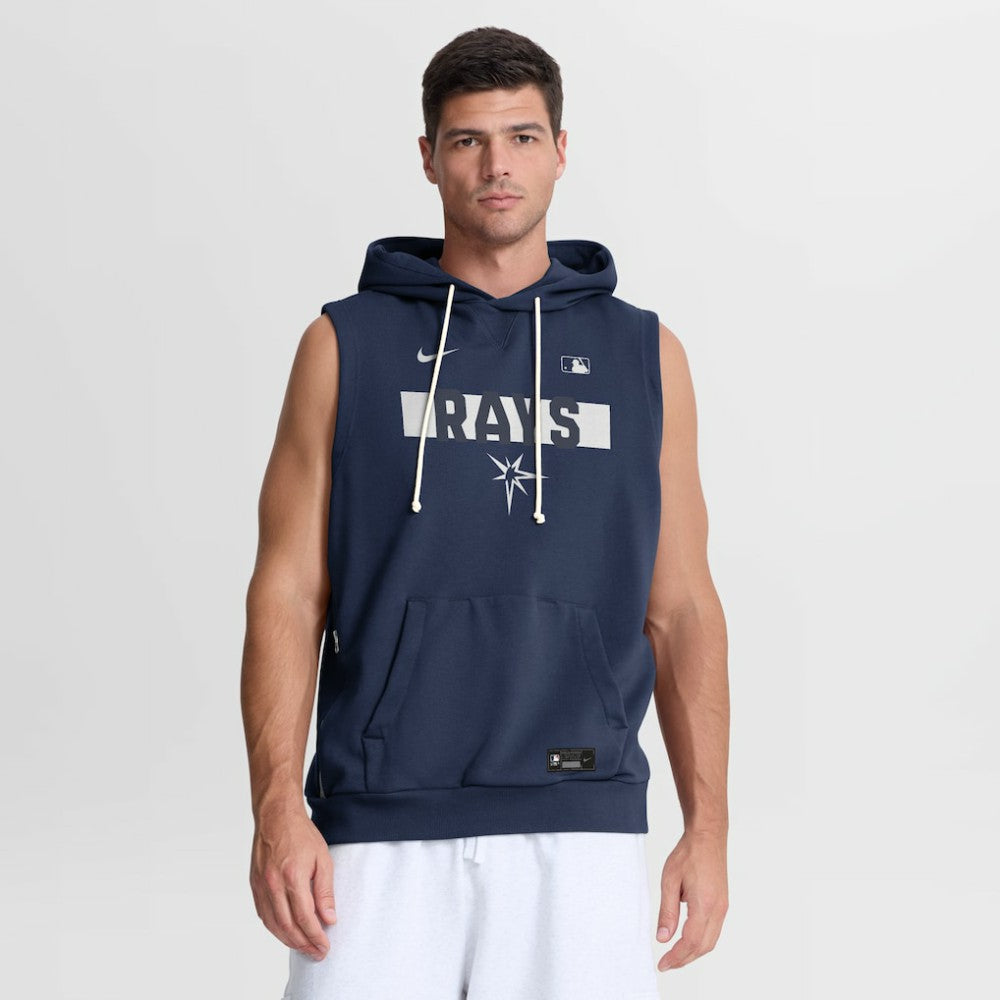 Tampa Bay Rays Authentic Collection Standard Issue Dri-FIT Sleeveless Hoodie - Navy | Nike