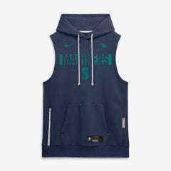 Seattle Mariners Authentic Collection Standard Issue Dri-FIT Sleeveless Hoodie - Navy | Nike