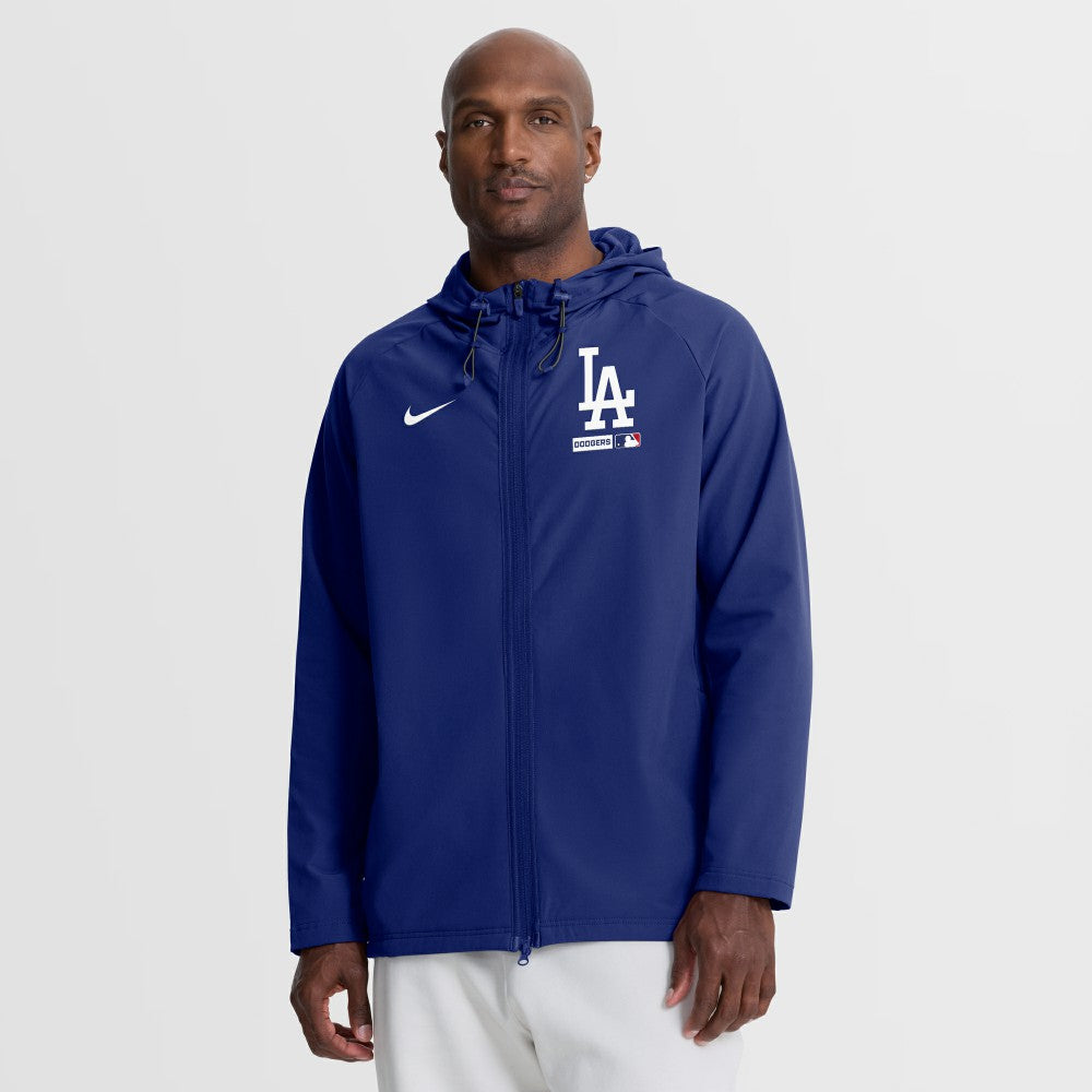 Los Angeles Dodgers Authentic Collection Raglan Therma-FIT Full-Zip Hooded Jacket - Royal | Nike