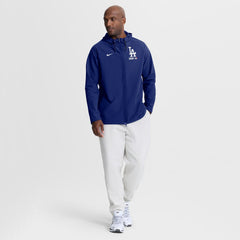 Los Angeles Dodgers Authentic Collection Raglan Therma-FIT Full-Zip Hooded Jacket - Royal | Nike