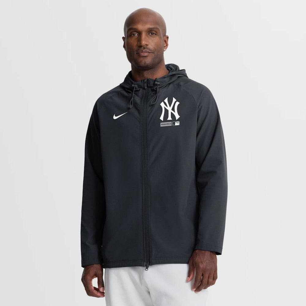 New York Yankees Authentic Collection Raglan Therma-FIT Full-Zip Hooded Jacket - Navy | Nike