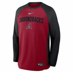 Arizona Diamondbacks Authentic Collection Raglan Dri-FIT Sweatshirt - Red | Nike