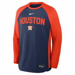 Houston Astros Authentic Collection Raglan Dri-FIT Sweatshirt - Navy | Nike