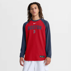 Boston Red Sox Authentic Collection Raglan Dri-FIT Sweatshirt - Red | Nike