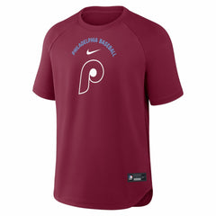 Philadelphia Phillies Authentic Collection Batting Practice Pre-Game Raglan Dri-FIT Top - Burgundy | Nike