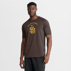 San Diego Padres Authentic Collection Batting Practice Pre-Game Raglan Dri-FIT Top - Brown | Nike