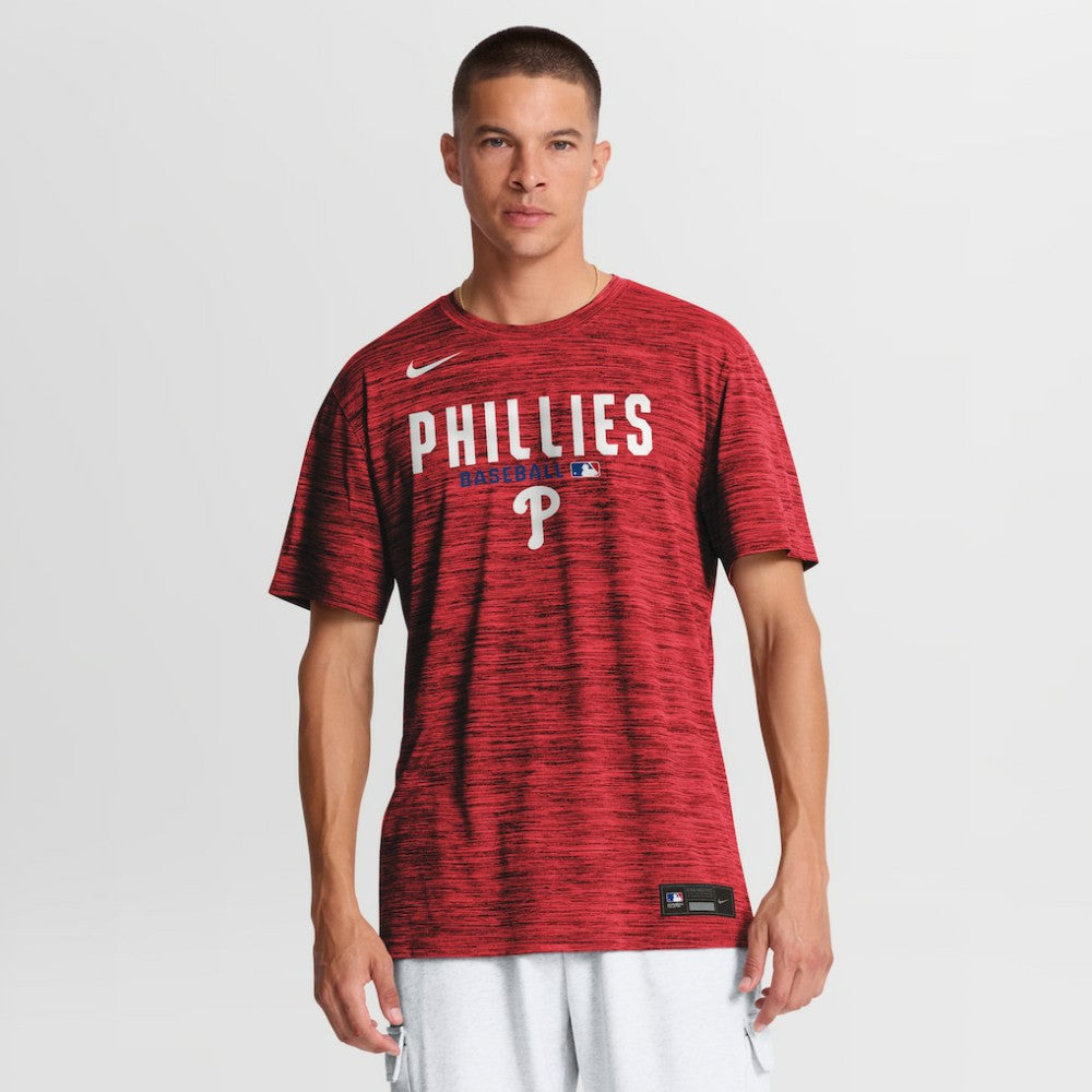 Philadelphia Phillies Authentic Collection Velocity Dri-FIT T-Shirt - Red | Nike