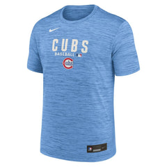 Chicago Cubs Authentic Collection Velocity Dri-FIT T-Shirt - Light Blue | Nike