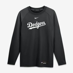 Los Angeles Dodgers Authentic Collection Game Time Raglan Long Sleeve T-Shirt - Black | Nike