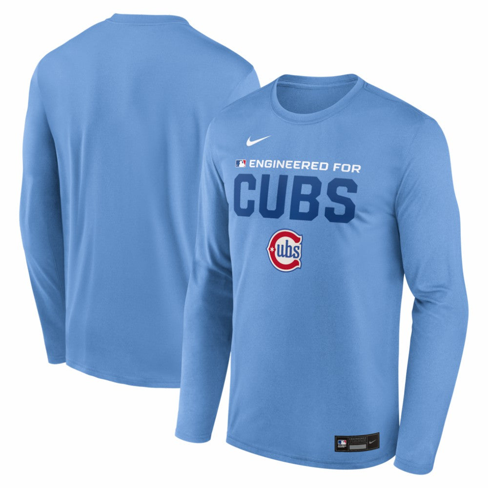 Chicago Cubs Authentic Collection Legend Dri-FIT Long Sleeve T-Shirt - Light Blue | Nike