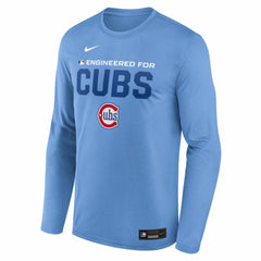 Chicago Cubs Authentic Collection Legend Dri-FIT Long Sleeve T-Shirt - Light Blue | Nike