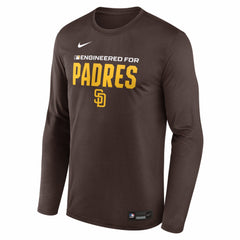San Diego Padres Authentic Collection Legend Dri-FIT Long Sleeve T-Shirt - Brown | Nike