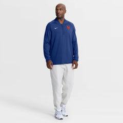 New York Mets Authentic Collection Dri-FIT Raglan Half-Zip Pullover - Royal | Nike