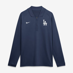 Los Angeles Dodgers Authentic Collection Dri-FIT Raglan Half-Zip Pullover - Navy | Nike