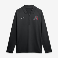 Arizona Diamondbacks Authentic Collection Dri-FIT Raglan Half-Zip Pullover - Black | Nike