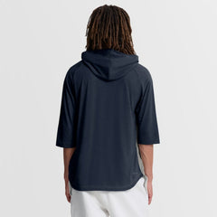 Atlanta Braves Authentic Collection Flux Dri-FIT Raglan 3/4-Sleeve Hooded T-Shirt - Gray | Nike