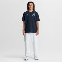Atlanta Braves Authentic Collection Dri-FIT Quarter-Zip Windshirt - Navy | Nike