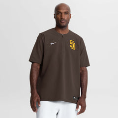 San Diego Padres Authentic Collection Dri-FIT Quarter-Zip Windshirt - Brown | Nike