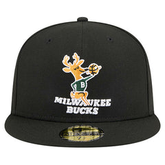 Milwaukee Bucks Core Logo 59FIFTY Fitted Hat - Black | New Era sale
