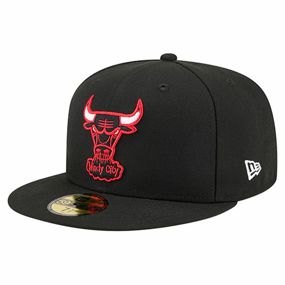 Chicago Bulls Core Logo 59FIFTY Fitted Hat - Black | New Era online