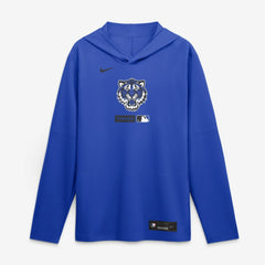 Detroit Tigers City Connect Dri-FIT Long Sleeve Hooded T-Shirt - Royal | Nike