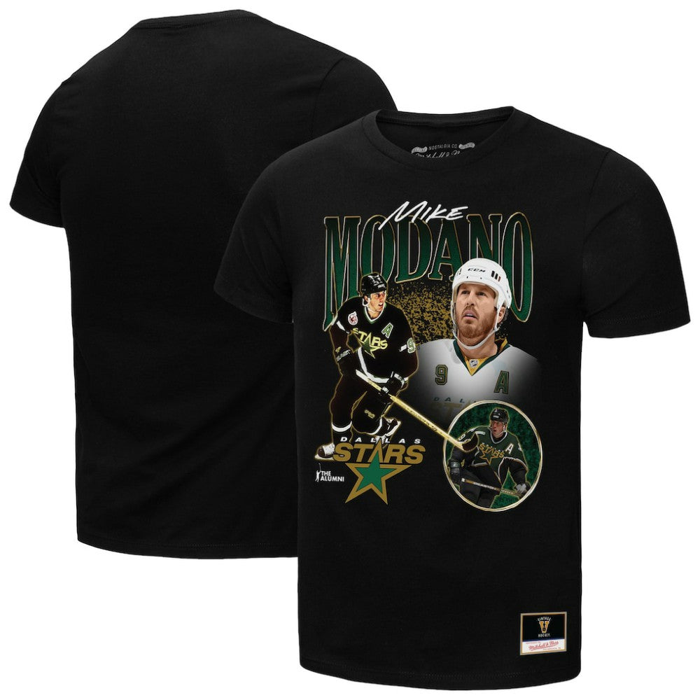 Mike Modano Dallas Stars Mitchell & Ness Player Collage Name & Number T-Shirt