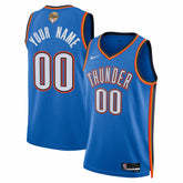 Oklahoma City Thunder Unisex 2025 NBA Finals Patch Custom Swingman Jersey - Blue - Icon Edition | Nike on sale