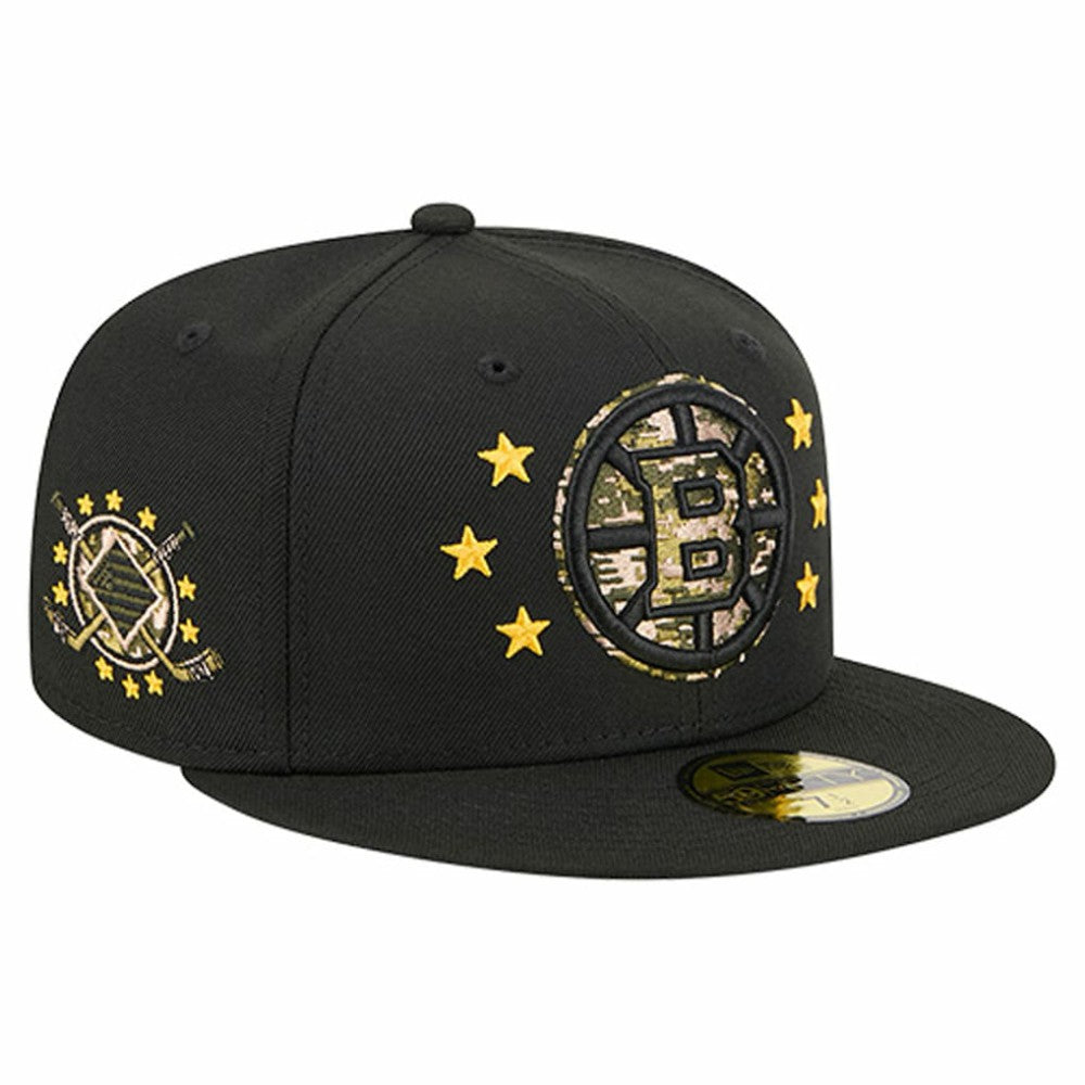 Boston Bruins New Era Military Appreciation Digital Camo Stars 59FIFTY Fitted Hat