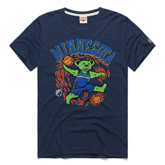 Minnesota Timberwolves Homage Unisex Grateful Dead Tri-Blend T-Shirt - Navy cheap