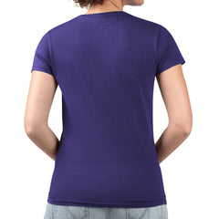 NFL Minnesota Vikings G-III 4Her by Carl Banks Women's Super-Slim Fit Lightweight Pinstripe Circle V-Neck T-Shirt