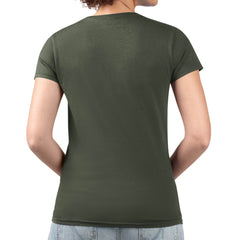 NFL Green Bay Packers G-III 4Her by Carl Banks Women's Super-Slim Fit Lightweight Pinstripe Circle V-Neck T-Shirt