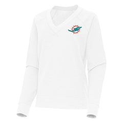 NFL Miami Dolphins Antigua Women's Varsity Tri-Blend V-Neck Long Sleeve T-Shirt