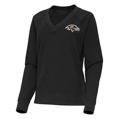 NFL Baltimore Ravens Antigua Women's Varsity Tri-Blend V-Neck Long Sleeve T-Shirt