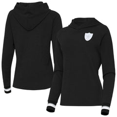 NFL Las Vegas Raiders Antigua Women's Trek Raglan Pullover Hoodie
