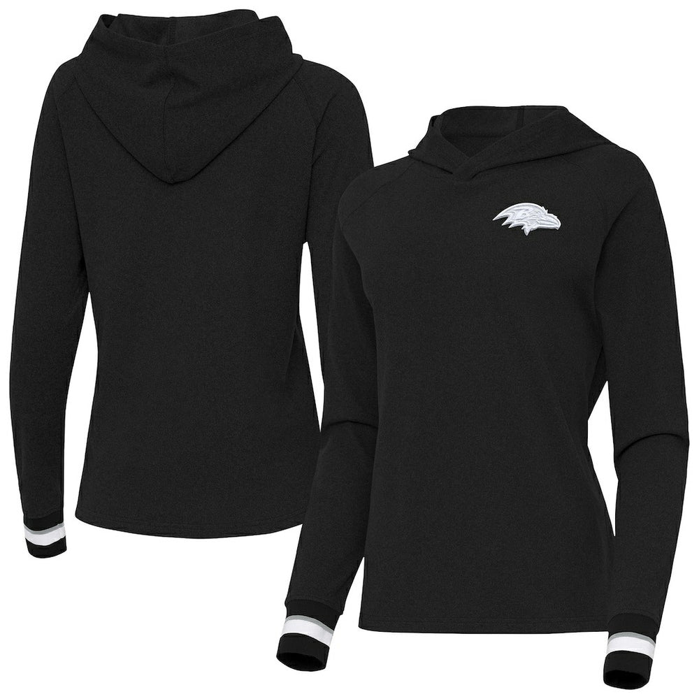 NFL Baltimore Ravens Antigua Women's Trek Raglan Pullover Hoodie