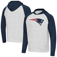 NFL New England Patriots Antigua Urgent Raglan Pullover Hoodie