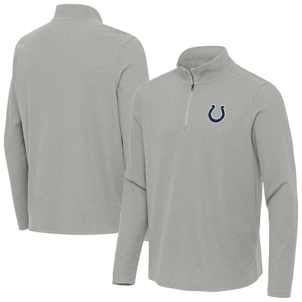 NFL Indianapolis Colts Antigua Sync Tri-Blend Quarter-Zip Pullover