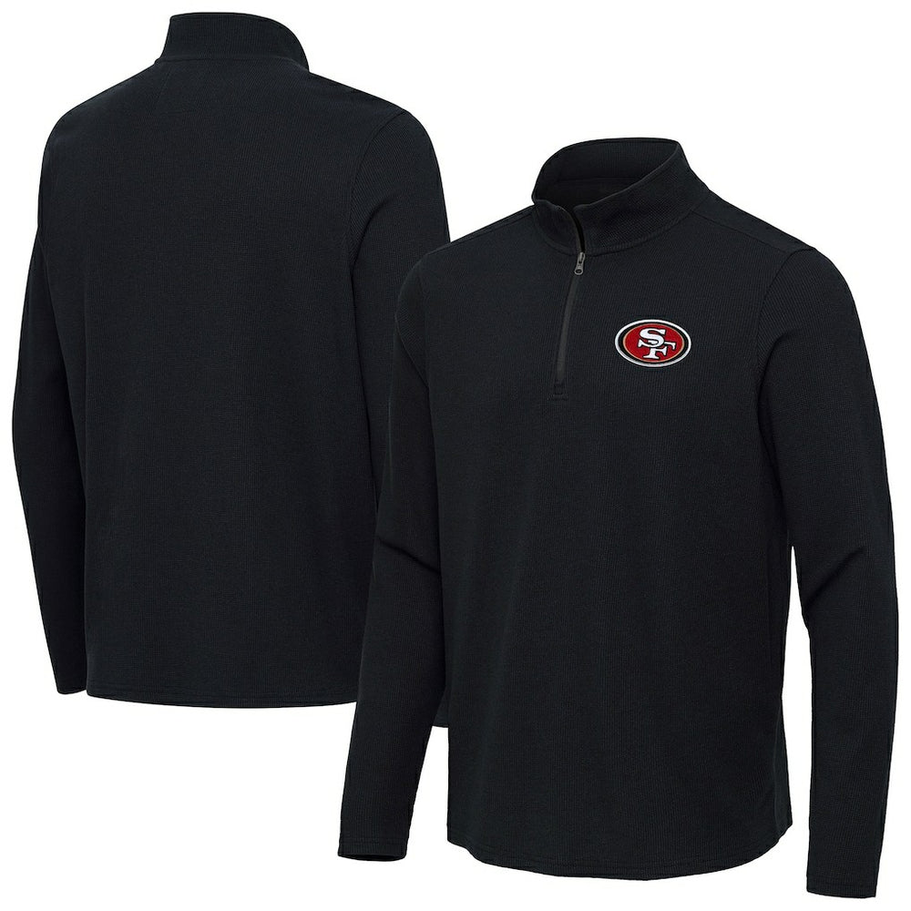 NFL San Francisco 49ers Antigua Sync Tri-Blend Quarter-Zip Pullover
