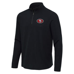NFL San Francisco 49ers Antigua Sync Tri-Blend Quarter-Zip Pullover