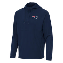 NFL New England Patriots Antigua Connected Quarter-Zip Pullover Hoodie
