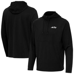 NFL New York Jets Antigua Connected Quarter-Zip Pullover Hoodie