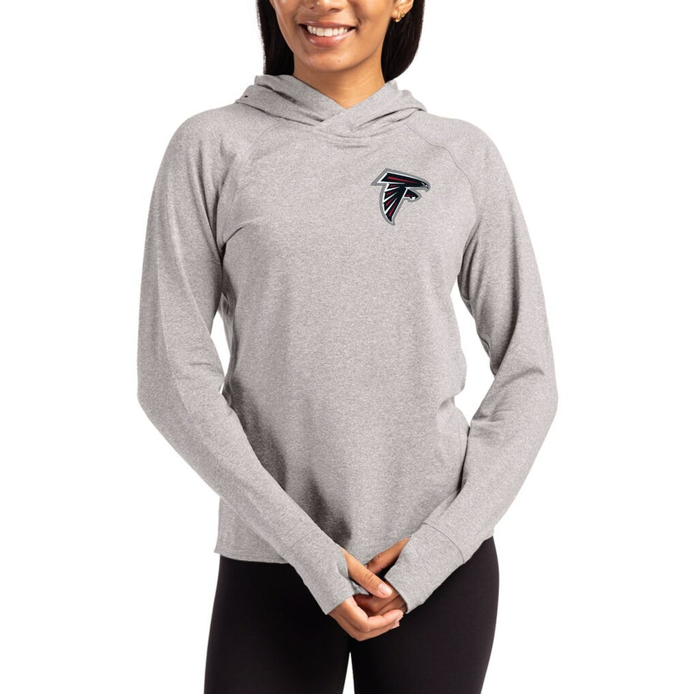 NFL Atlanta Falcons Cutter & Buck Women's Primary Logo Adapt Knit Recycled Raglan Pullover Hoodie