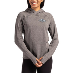 NFL Baltimore Ravens Cutter & Buck Women's Tonal Logo Adapt Knit Recycled Raglan Pullover Hoodie