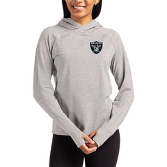 NFL Las Vegas Raiders Cutter & Buck Women's Primary Logo Adapt Knit Recycled Raglan Pullover Hoodie