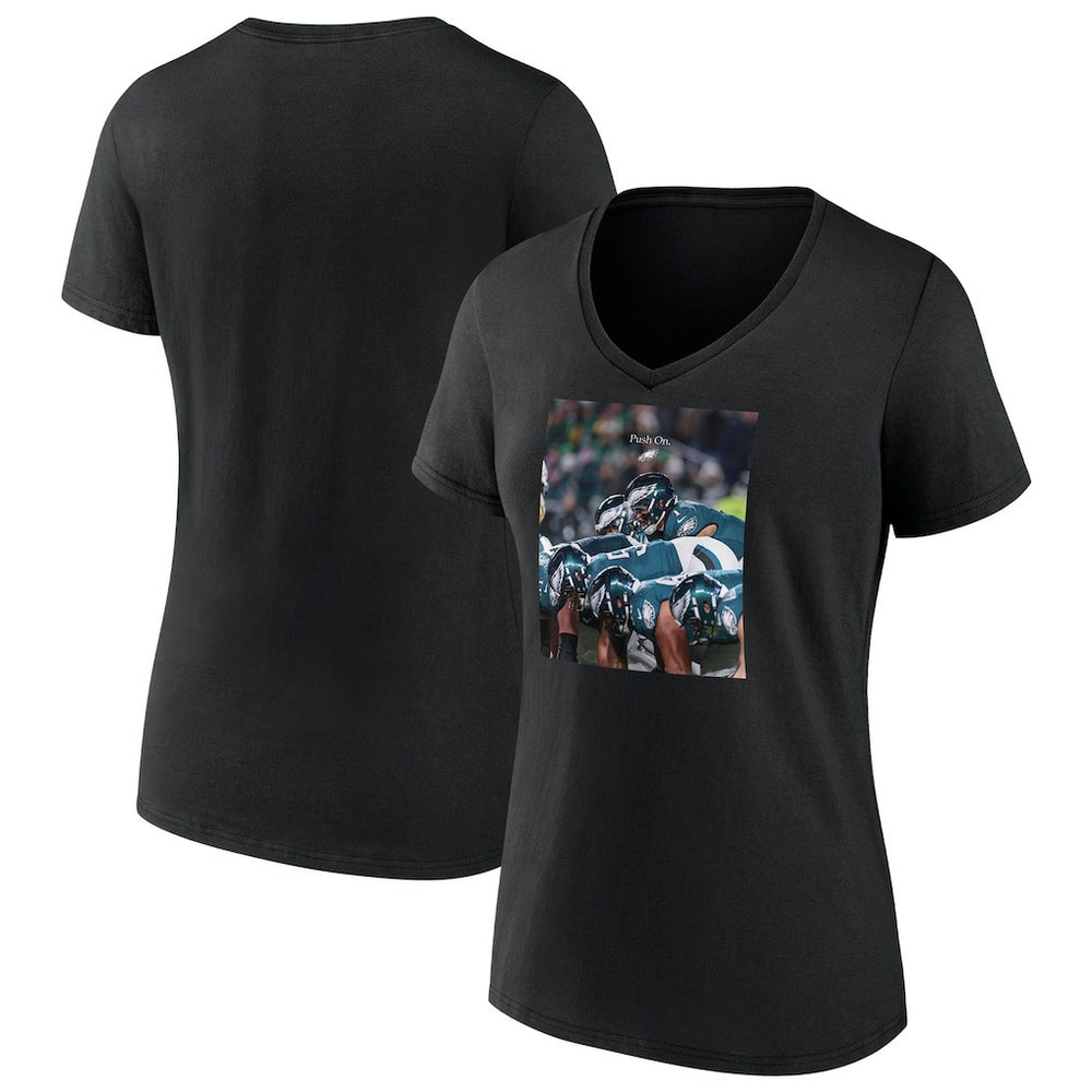 NFL Philadelphia Eagles Women's Push On V-Neck T-Shirt