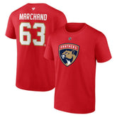 Brad Marchand Florida Panthers Fanatics Authentic Stack Name & Number T-Shirt
