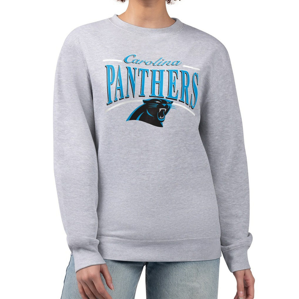 NFL Carolina Panthers Starter Women's Arch Stripe Fleece Pullover Sweatshirt