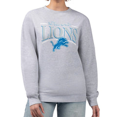 NFL Detroit Lions Starter Women's Arch Stripe Fleece Pullover Sweatshirt